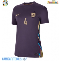 Camisa de time de futebol Inglaterra Declan Rice #4 Replicas 2º Equipamento Feminina Europeu 2024 Manga Curta